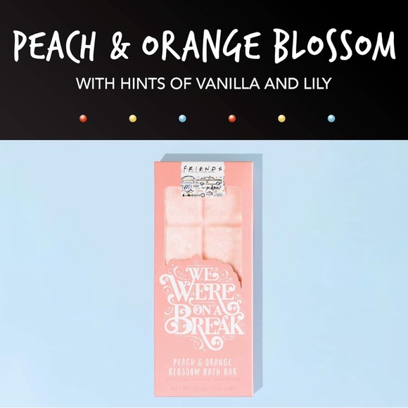 NIB-FRIENDS TV Show We Were On A Break Bath Bar-Peach and Orange Blossom Scented - Picture 3 of 5